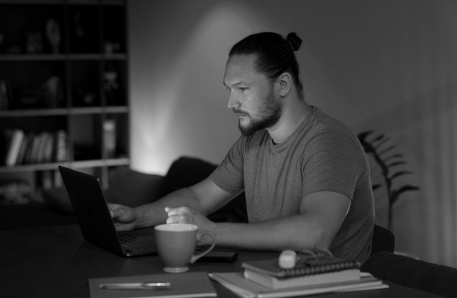 Financial analysis workspace showing charts and data visualization